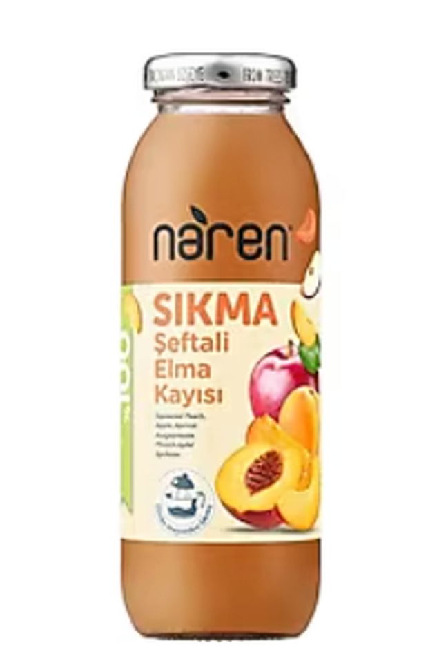 NAREN MEYVE SU 250 ML- ŞEFTALİ&ELME&KAYISI %100